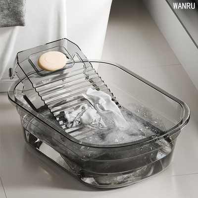 洗衣盆搓衣板一体家用大号加厚耐用无异味长方形宝宝塑料洗澡盆子