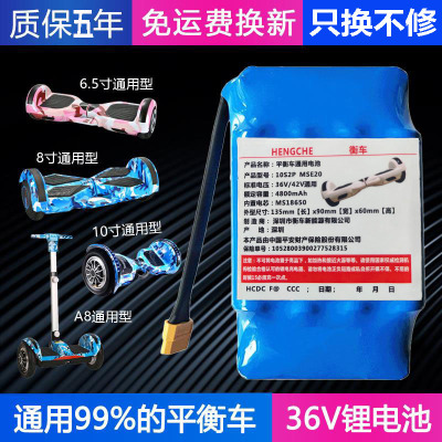 电动平衡车锂电池36V42V通用大容量儿童双轮扭扭车电瓶组配件4.4A