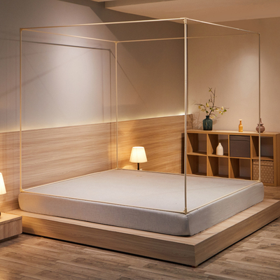 2023款坐床式蚊帐支架杆子铁艺烤漆支架免安装折叠单独配件支架杆