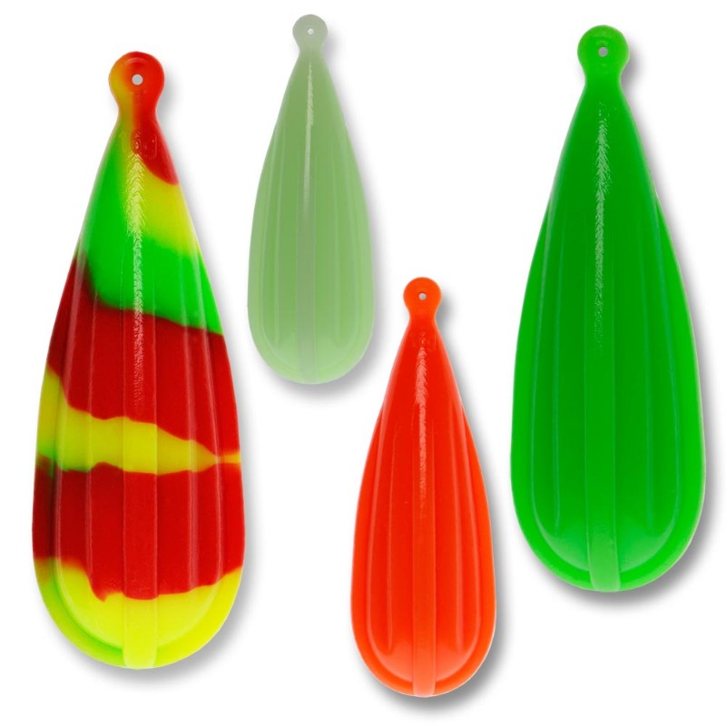 创峰路亚抛投训练器远投水滴型硅胶软体坠多克重路亚练习饵助抛器