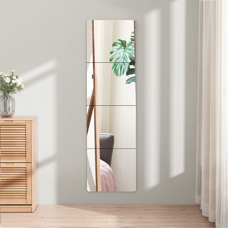 穿衣镜子贴墙自粘拼接镜宿舍粘贴玄关墙面试衣镜全身镜墙贴自由组