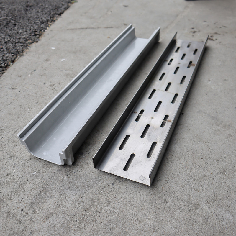 琅科 庭院模块化 小型排水沟 排水槽 带不锈钢盖板