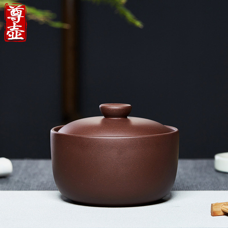 尊壶宜兴紫砂茶叶罐普洱密封防潮储存茶罐包装盒家用中式陶瓷罐子
