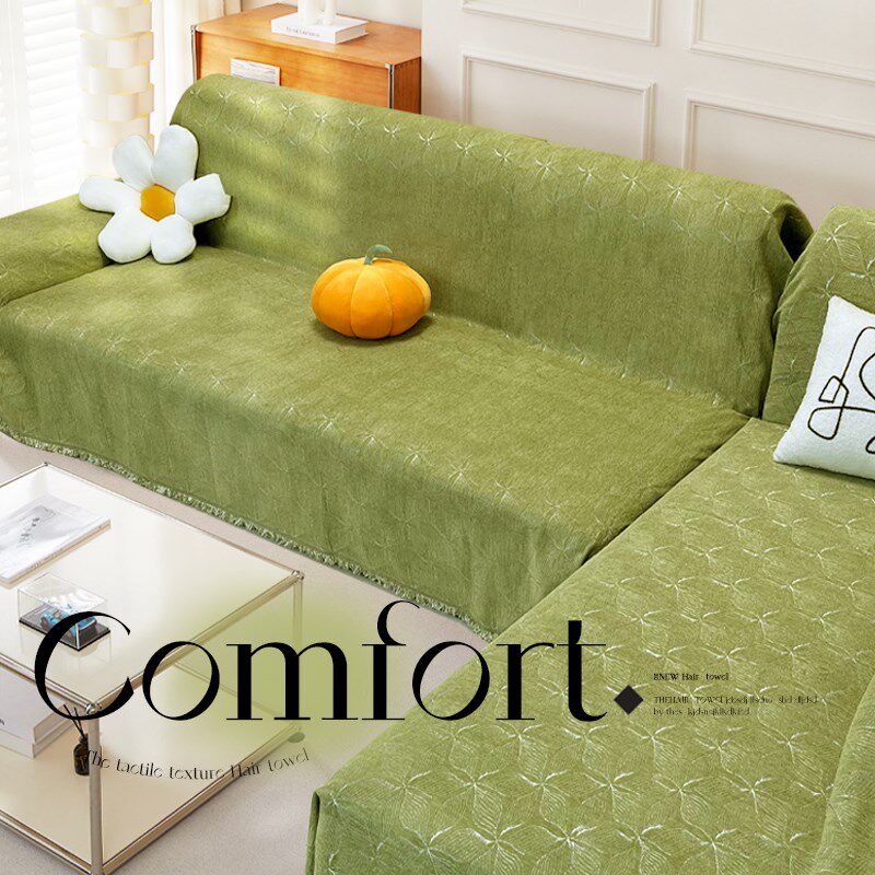 三座一贵妃沙发盖布四季通用雪尼尔沙发巾2024新款沙发垫套罩防滑