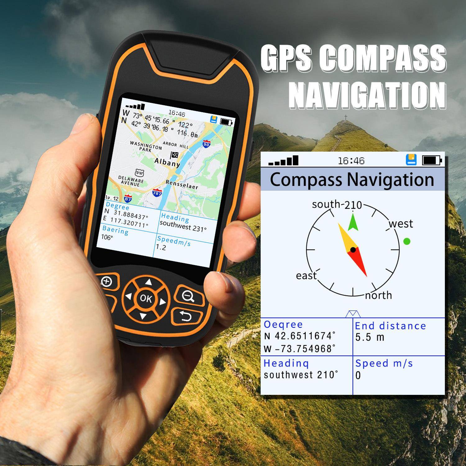 Handheld PS Naviator Portable Hikin PS A8 英文版手持PS