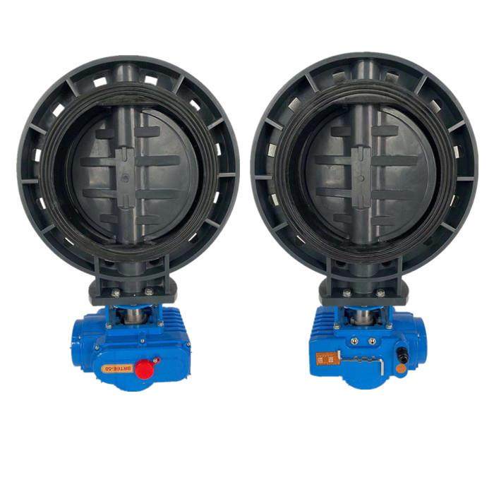 供应UPVC电动蝶阀 CT-010 执行器材质：合金铝 DN150 天津大禹