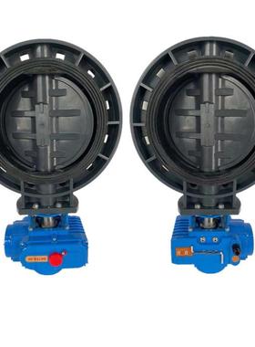 供应UPVC电动蝶阀 CT-010 执行器材质：合金铝 DN150 天津大禹