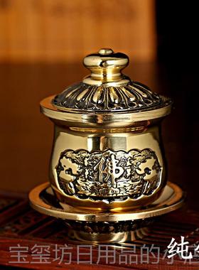 高档圆通佛具用品佛前水供杯铜供佛水供杯圣净水杯水杯供杯贡水杯