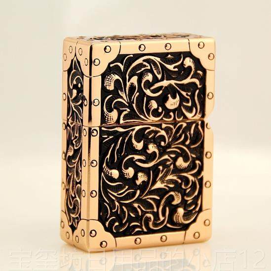 高档ZORR 佐O罗重盔甲煤油打火机富贵唐草皇浮室贵族限量版雕打火,ZIPPO/瑞士军刀/眼镜,煤油打火机,淘宝优惠券,粉丝福利购,淘宝优惠卷