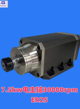 HALG海瀚珑7.5kw水冷30000rpm高速电主轴适用铝材精雕亚克力加工