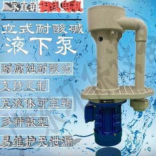 耐酸碱化工水泵PP立式 水循环泵 液下泵耐酸碱废气塔喷淋专用泵立式