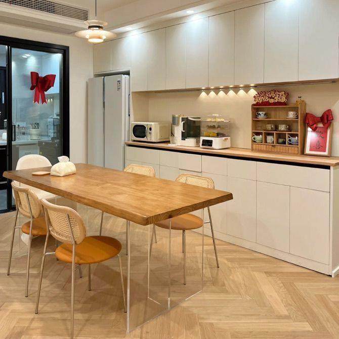 实木亚克力悬浮餐桌椅小户型原木风客厅书桌电脑桌长方形吃饭桌子,鲜花速递/花卉仿真/绿植园艺,割草机/草坪机,淘宝优惠券,粉丝福利购,淘宝优惠卷