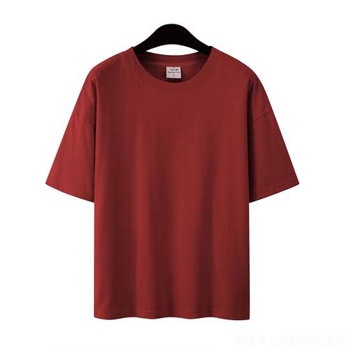 正品宽松落肩班服定作t恤来图制团制队lo订go工服团建文化衫纯棉