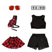 女童韩版 正品 儿童嘻哈潮演套出服士装 团体表演服潮服少儿爵舞街舞