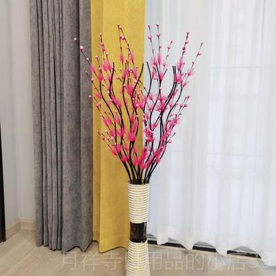 高档红浆果发财花果假花仿真客束厅落地叶脉干庆花花摆设新年婚装