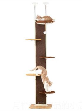 高档日本IV爬天ETS爱蓓诗顶立地旋转P式猫架室内猫猫楼梯窝猫跳台