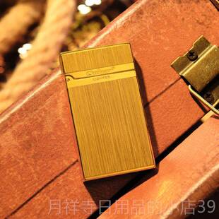 高档Cief正品法男国首领纯铜砂轮煤油薄打火机超朗声响铜创意士h