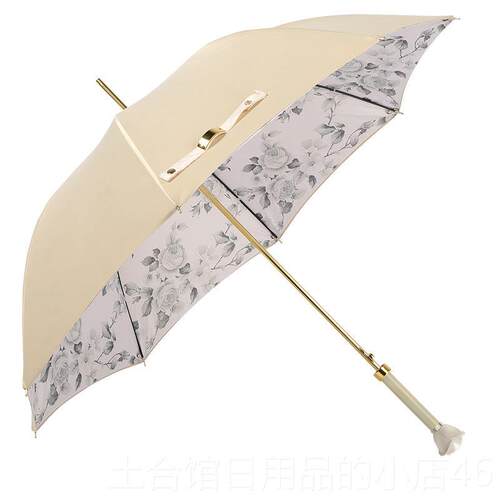 高档热乔晶巴晶同玫瑰花伞自动开长柄款大号双遮阳层伞晴雨两用可