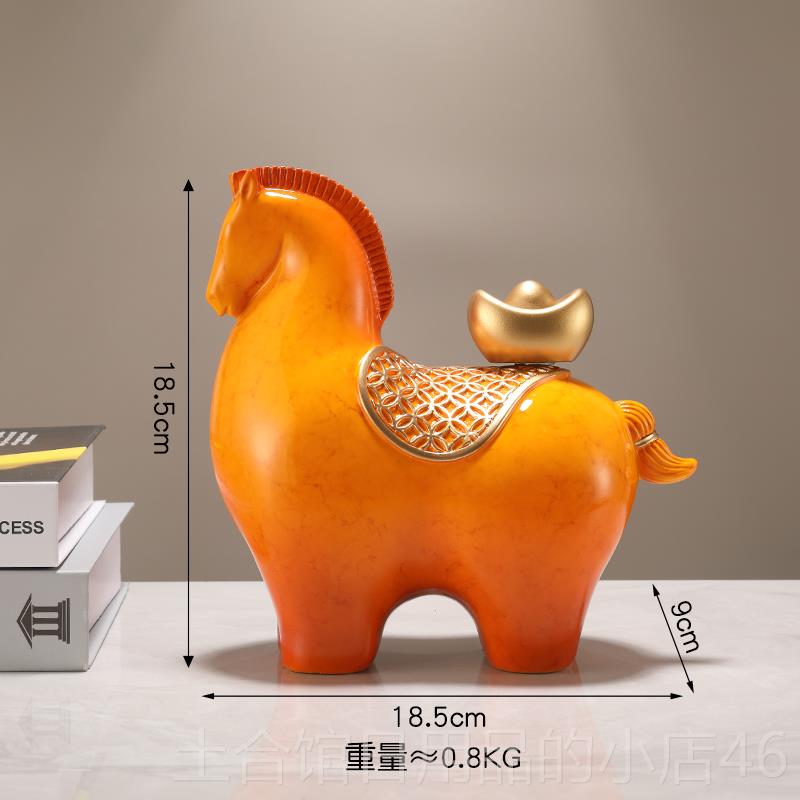 高档马上有钱摆件客招财厅酒物轻奢高档玄关装饰品乔迁柜礼开业