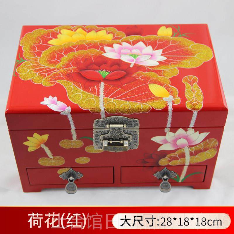 高档器非遗妆漆器妆梳盒覆古三层大号平遥推光漆首饰盒木质中式结,饰品/流行首饰/时尚饰品新,首饰盒,淘宝优惠券,粉丝福利购,淘宝优惠卷