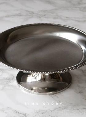 高档意M锈大利进法口otta不钢式覆古茶歇新年水果盘蛋糕盘欧式甜