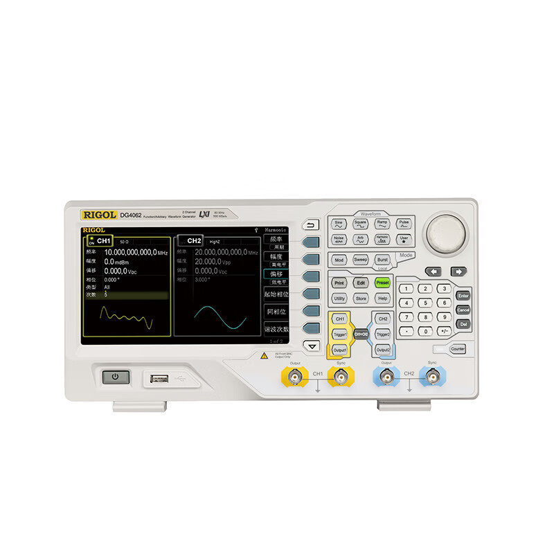 RIGOL普源DG4062任意波形函数信号发生器60M方正弦波DG4102信号源