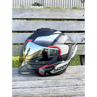 正品Ryzen摩托头盔男号机女士冬四分之三盔机初车半盔四双镜车季