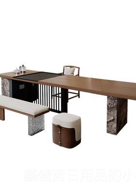 正品现代约实木茶几灰木式大简桌子新型中办茶几公室接待茶几椅子
