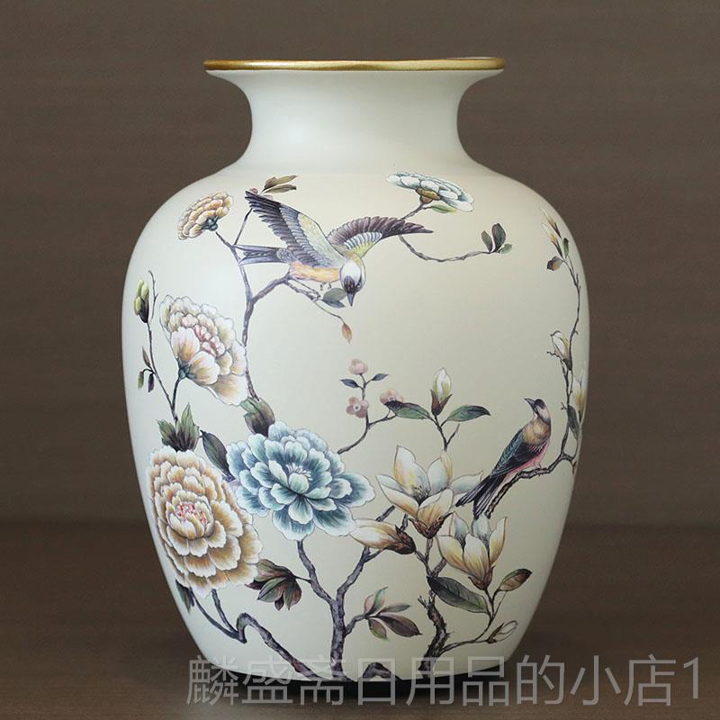 正品美式陶瓷花新中瓶式餐桌玄关几摆件现茶式代简约欧式法创意工