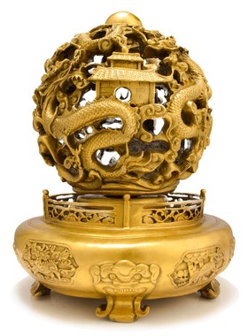 纯黄铜九转乾坤青龙鼎客厅办公室中式家居装饰摆件开业礼品工艺品