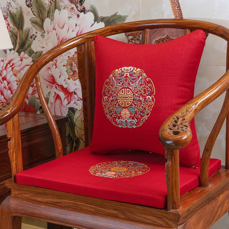 中式红木沙发坐垫实木椅子坐垫圈椅太师椅茶桌椅官帽椅子坐垫定制