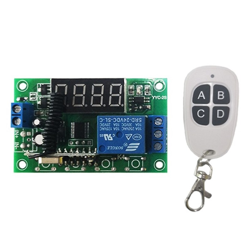 v定时无线遥控开关童车v 延改装继电器模块 2v时控制板断开