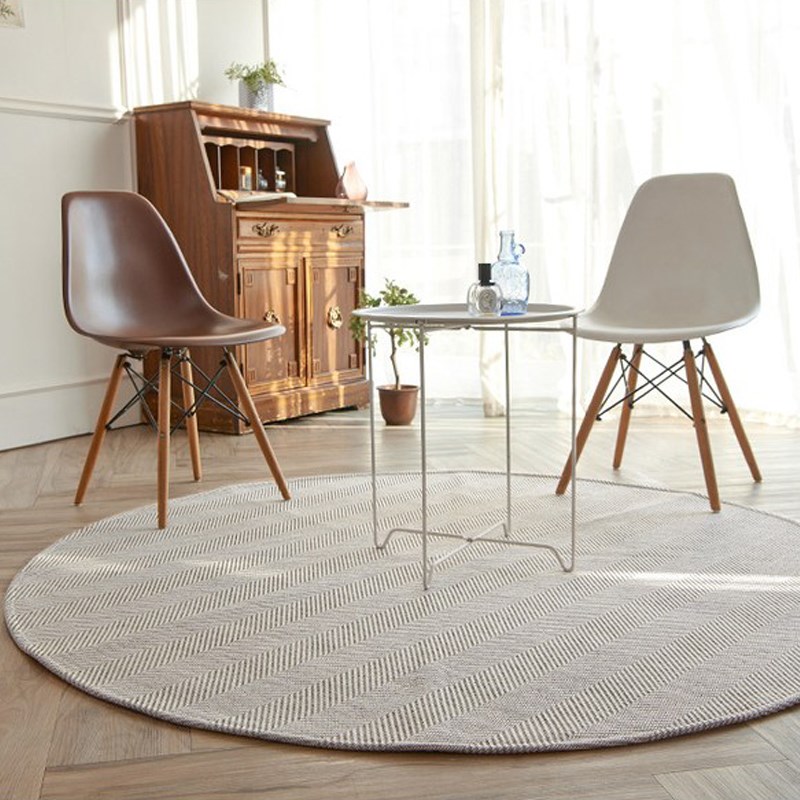 圆形地毯高级感客厅地垫日韩简约奶油风卧室梳妆台电脑椅子垫家用