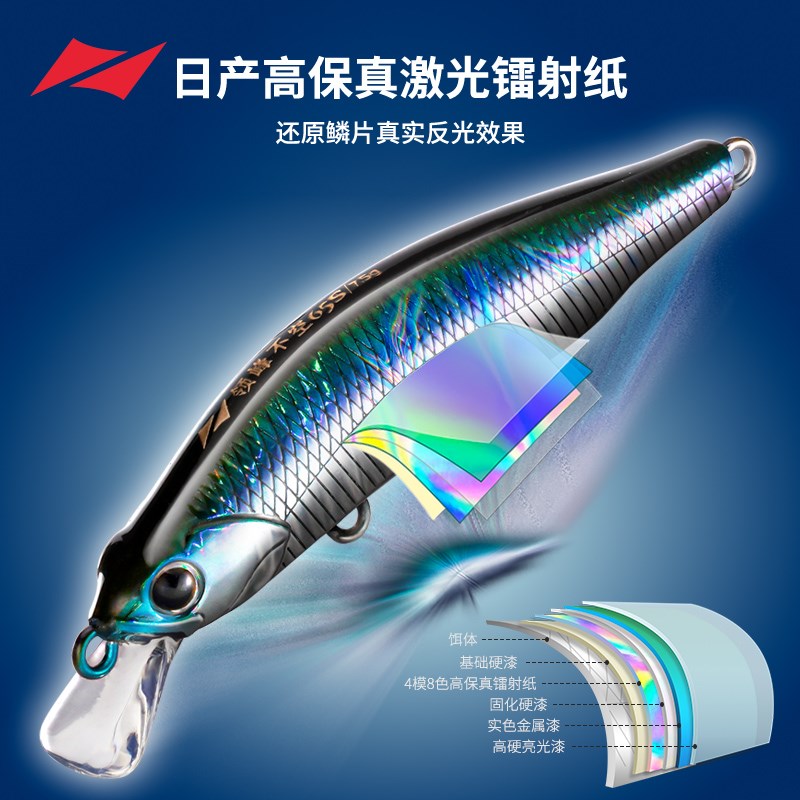 领峰不空缓沉水米诺路亚饵远投翘嘴全泳层翘嘴鱼鲈鱼路亚假饵