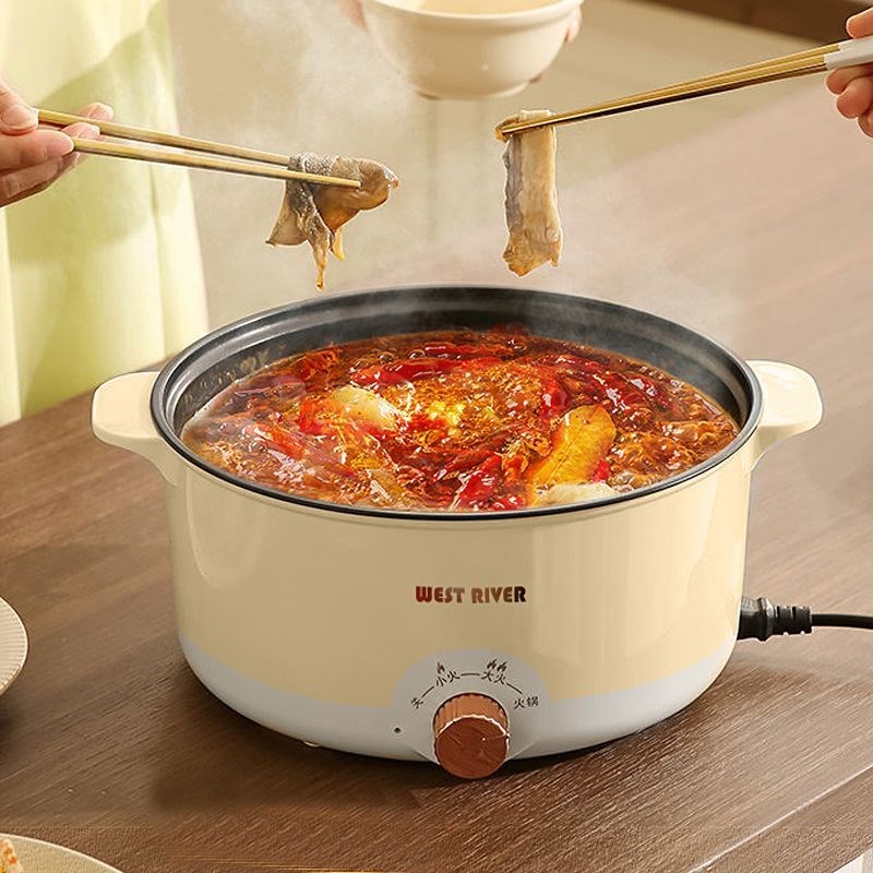 德国家用大容量电火锅一体炒菜电炒锅多功能料理锅煎炒不粘电煮锅