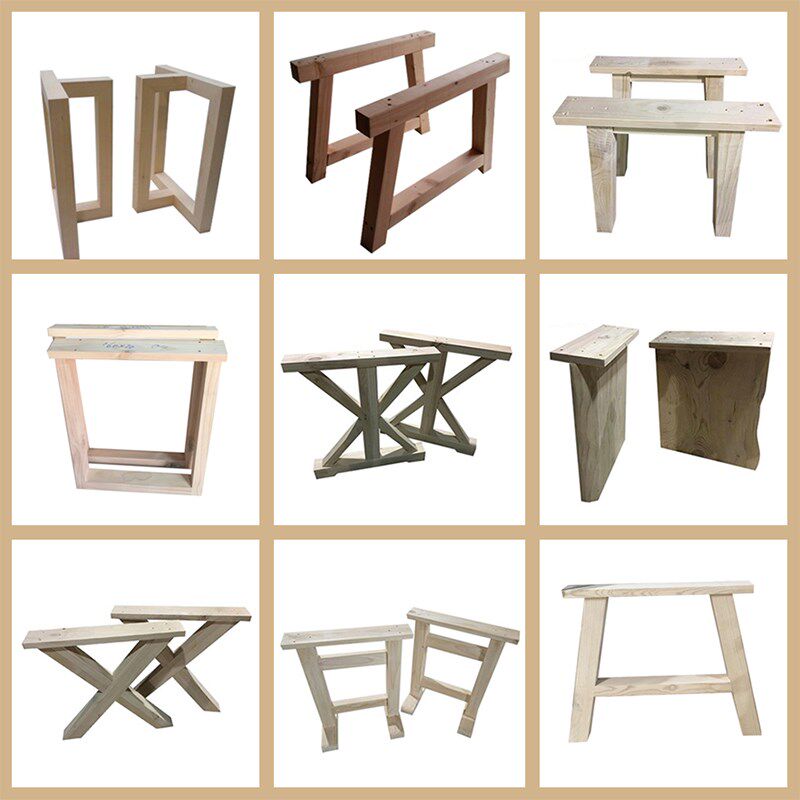 大板支架脚实木桌腿桌脚茶餐桌腿配套桌脚架桌子腿大理石台面桌脚