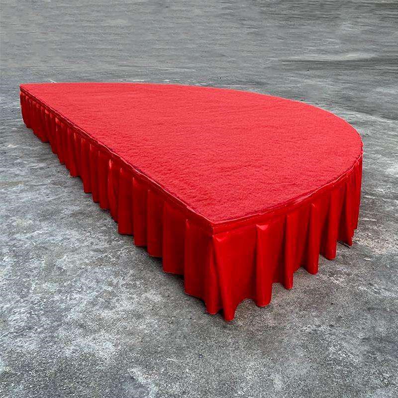 幼儿园小舞台室内半圆表演可移动折叠婚庆台家庭圆形小主持地台