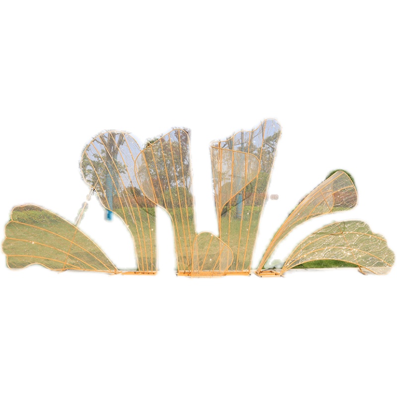 新款婚庆道具铁艺花瓣背景婚礼舞台装饰背景屏风商场美陈道具摆件