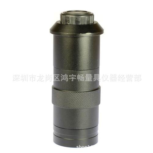100倍显微镜工业镜头/M1218小型单筒镜头C口可调焦100倍镜头