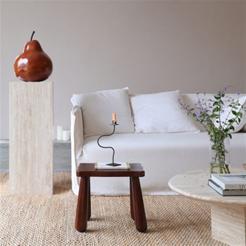 莉莉白中古风洞石柱o子大理石底座雕塑摆件台落地玄关装饰展台岛