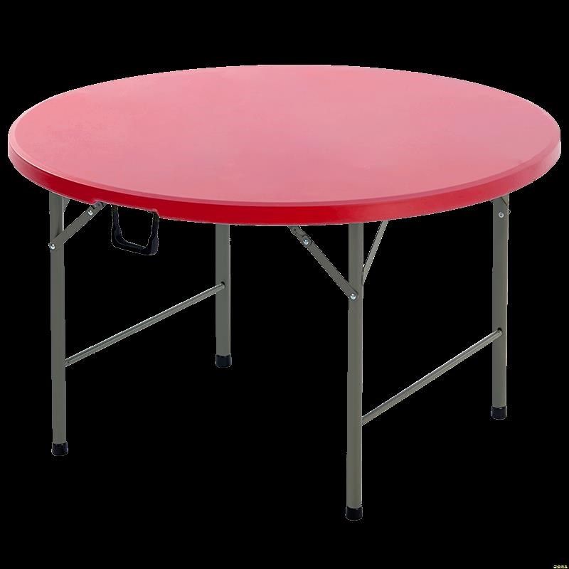 可折叠圆桌餐桌家用10人大圆桌小户型简易塑料圆形多B功能吃饭桌