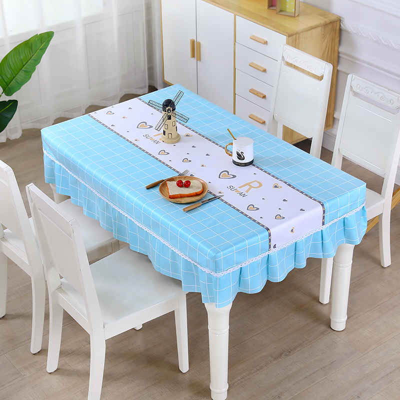 桌布餐桌罩布艺全包防尘家用客厅防水防滑台布茶几长方形餐桌罩
