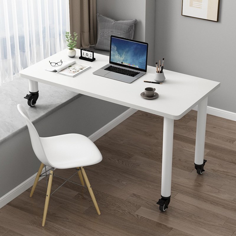 可移动飘窗书桌带挡板电脑台式桌子卧室窗台长短腿写字高低脚简约