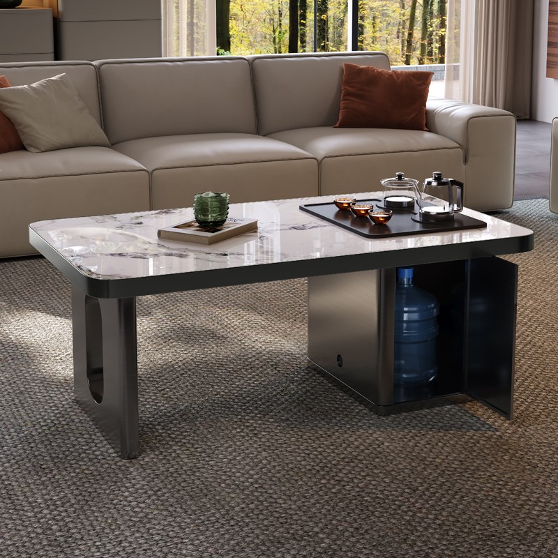 意式岩板茶几泡茶一体现代简约客厅家用功夫茶几茶台高端办公茶桌