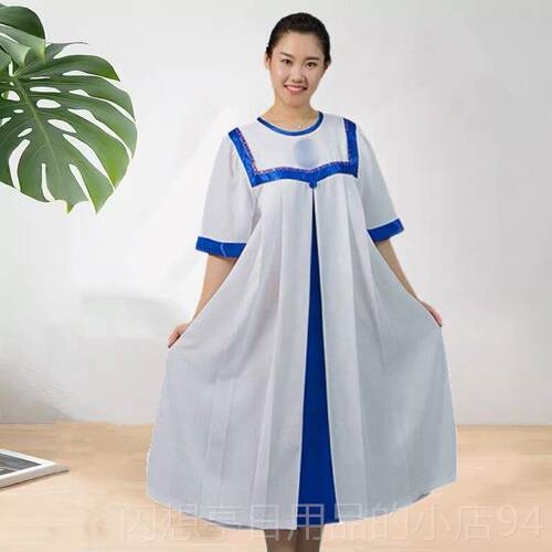 正品舞夏季新款短团袖中老年班服人礼服高档成体台演出圆领