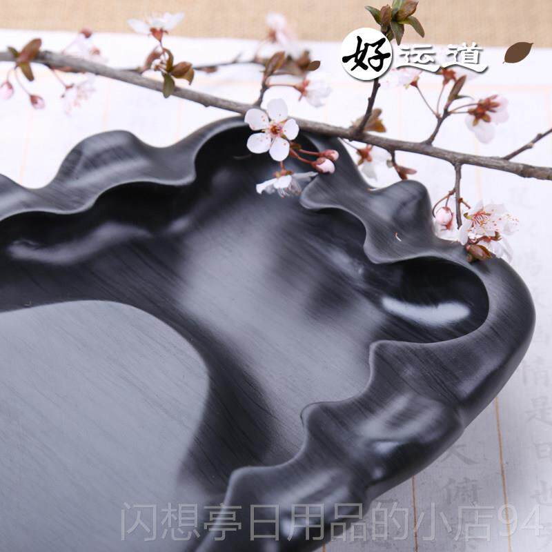 正品笔墨纸毛笔徽墨砚台宣纸大 歙砚蝉文房四宝 原石砚台12寸精品