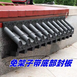 灰色免架子立体仿古瓦屋檐瓦 大号封板窗户雨搭门头单面树脂瓦