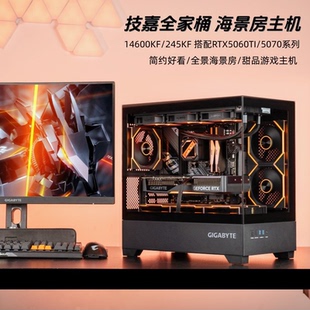 技嘉台式电脑主机14600KF/265KF/245KF/5060TI/5070海景房整机组装电脑全套电竞游戏主机