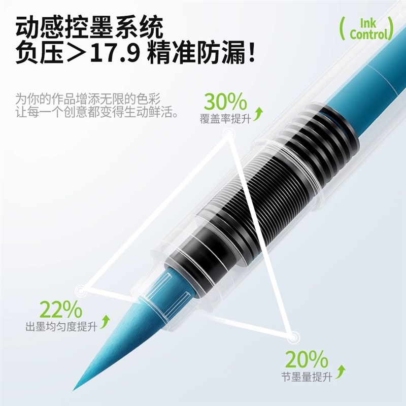 慕多星直液式丙烯马克笔软头小学生幼儿园画画美术专用可叠3色颜