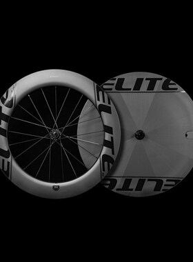 Elitewheels壹力特封闭轮碳纤维竞赛公路铁三TT计时一体刀碟轮组